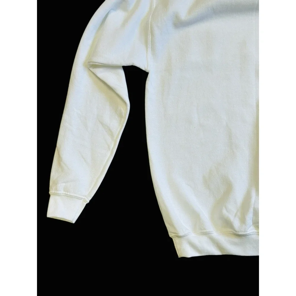 Gildan Youth XL White Sweatshirt Raised FAITH‎ Letters Multicolor Christian Gift